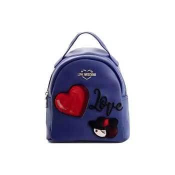 MOSCHINO Leather Backpack Mini Women's Blue