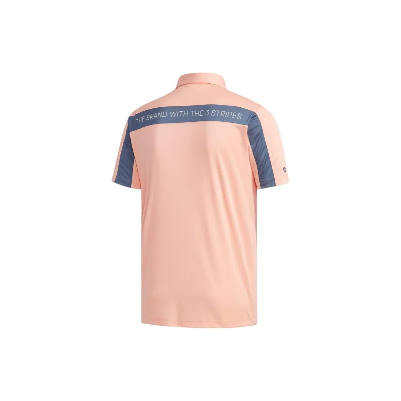 Adidas SS Golf Polo Shirt Men's Neon Pink Red-1