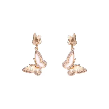 KING OF BLING Silver Plated Copper Stud Earrings Women's Year Of The Snake Good Luck