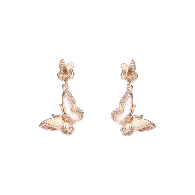 KING OF BLING Silver Plated Copper Stud Earrings Women's Year Of The Snake Good Luck-0