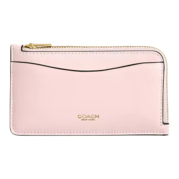 COACH Calfskin Card Holder Mini Women's Blush Color