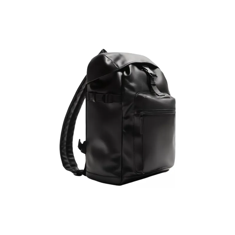 ZARA Cow Leather Backpack Regular Men's Black-1