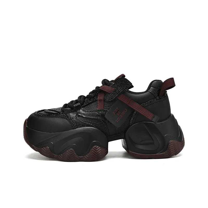 DAPHNE Warm Cushioning Height Increasing Wear-Resistant Lightweight Slip-Resistant Low-Top Chunky Sneakers Women's-15
