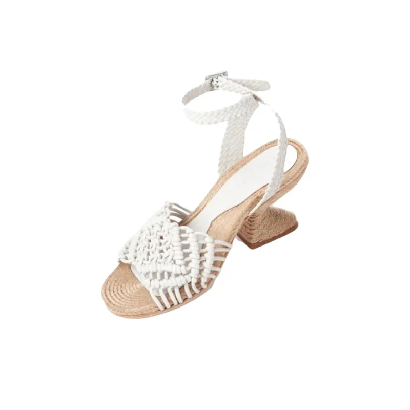 Paloma Barceló Minerva Strap Sandals 7.5cm Women's White-3