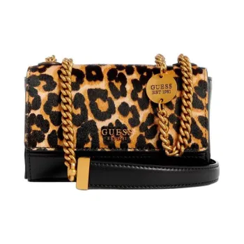 GUESS Artificial Leather Handbag Shoulder Bag Mini Women's Leopard