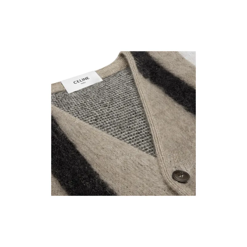 CELINE Cardigan In Brushed Mohair-2
