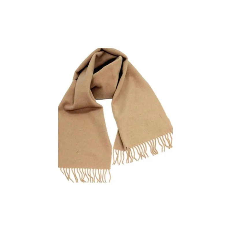Polo Ralph Lauren Cashmere Wool Knit Scarves Unisex Camel-1
