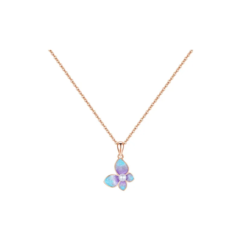 Heart Grass S925 Silver Necklaces Women's-5