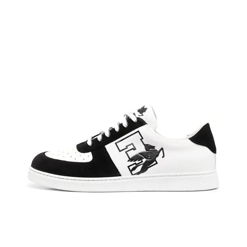 ETRO Low-Top Stylish Skateboarding Shoes Men's Black White-0