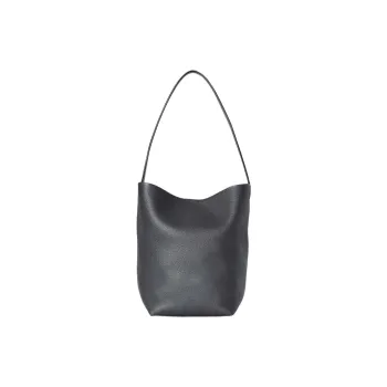 THE ROW N/S Park Leather Tote Bag, Shopping Bag, Handbag, Shoulder Bag Medium Size Women's Black