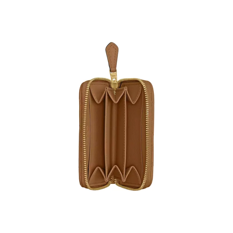 COACH Nappa Leather Wallet Small Size Women's Honey Brown-2