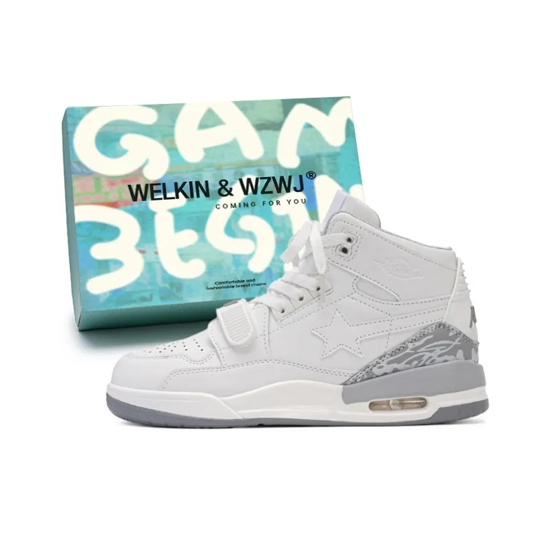 WELKIN&WZWJ Stars Collection White Sneakers Slip-Resistant Height Increasing Low-Top Skateboard Shoes Unisex-18