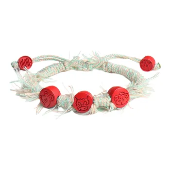 With The Heart Of The Jade Reconstructed Cinnabar Bracelets Unisex