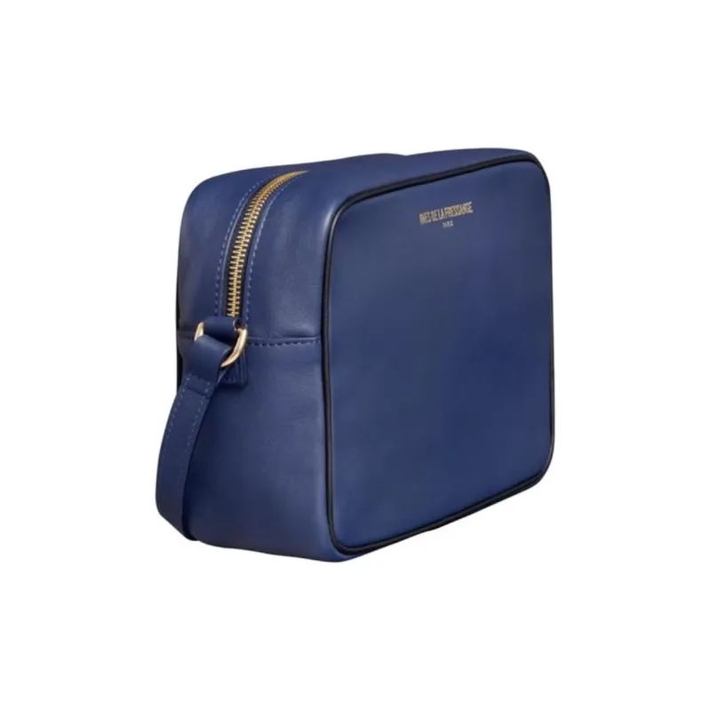 INES DE LA FRESSANGE Calfskin Crossbody Bag, Shoulder Bag Women's Marine Blue-1