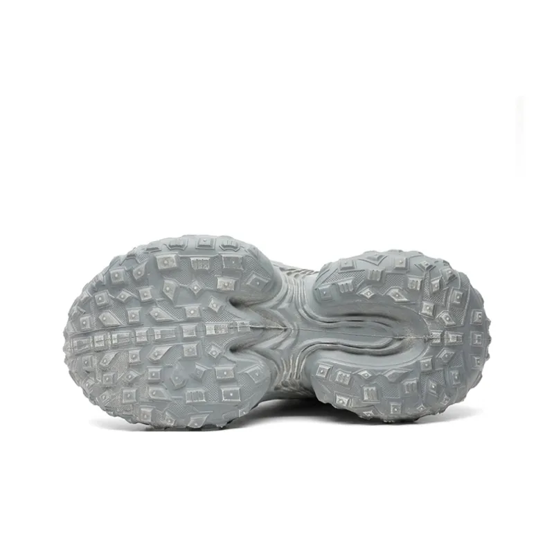 Hong Kong Meng Anti-Slip And Wear-Resistant Height Increasing Low-Top Chunky Sneakers Unisex Concrete Gray-6