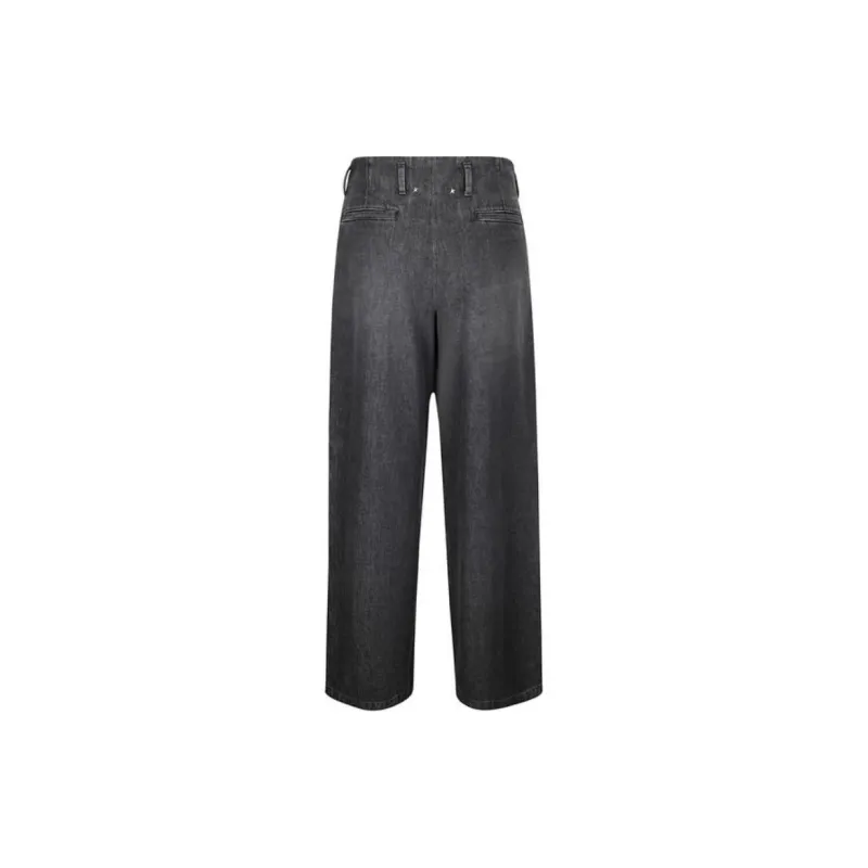 Golden Goose High Waist Pleated Wide Leg Jeans-1