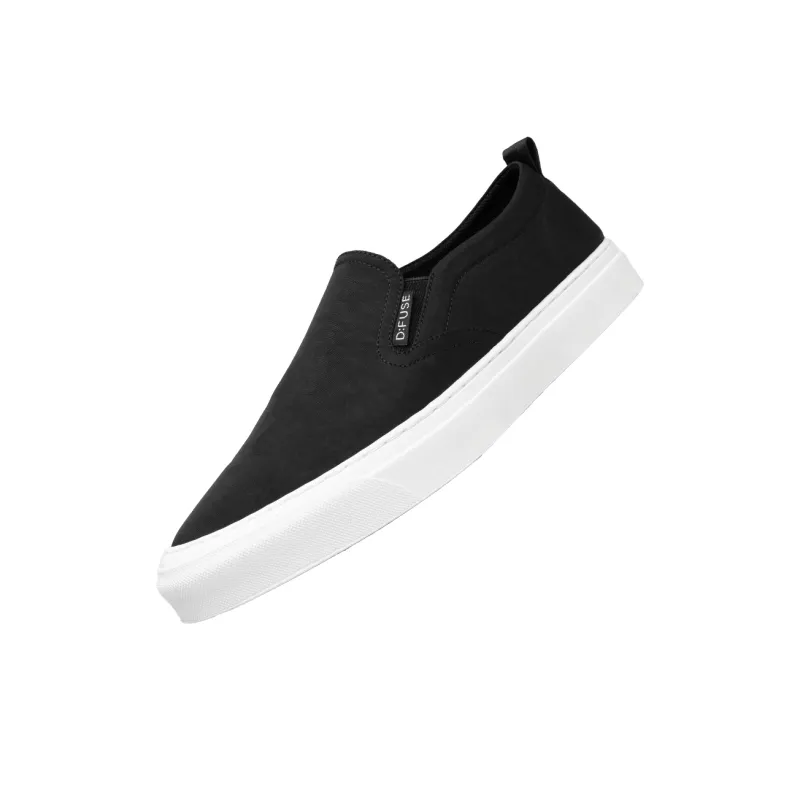 D FUSE SCANDINAVIA Breathable Low Top Canvas Shoes Men's Black-2