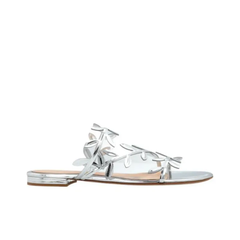 GIANVITO ROSSI Slide Slippers Women's Silver-1