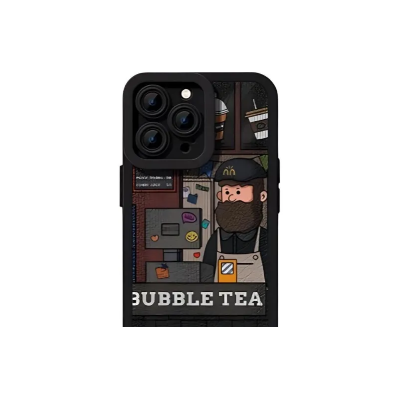 Wei Xin Silicone Material Black Base Cashier Phone Cases Compatible With IPhone 16/15 Pro Max/Apple 13/14 Pro/Max-1