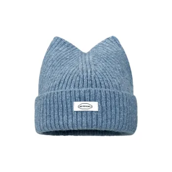 FREE RABBITⅡ Fall And Winter Thickened Warm Versatile Minimalist Style Accentuates Face Knitted Hat Unisex