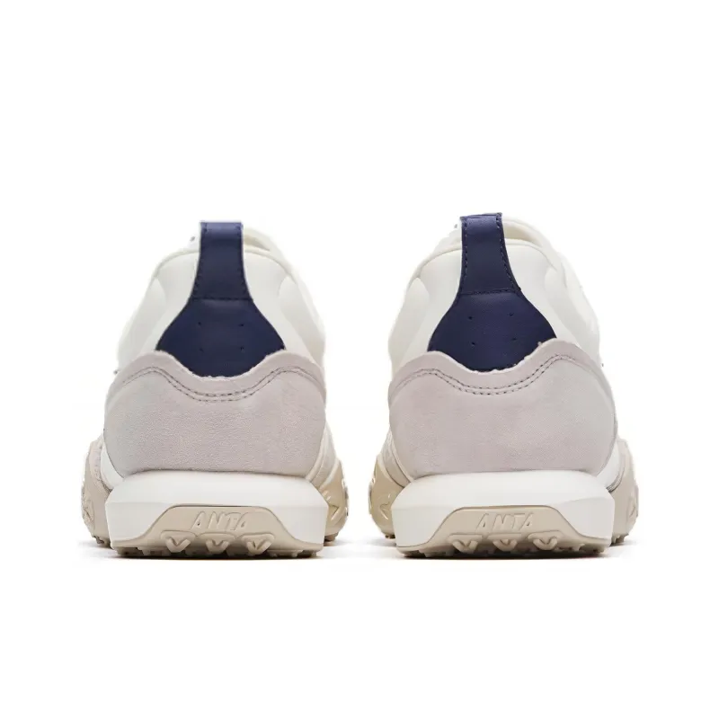 Anta Heritage 90s Cushioning Anti Slip And Wear Resistant Low Top Casual Athletic Shoes Men's White Gray Blue-2