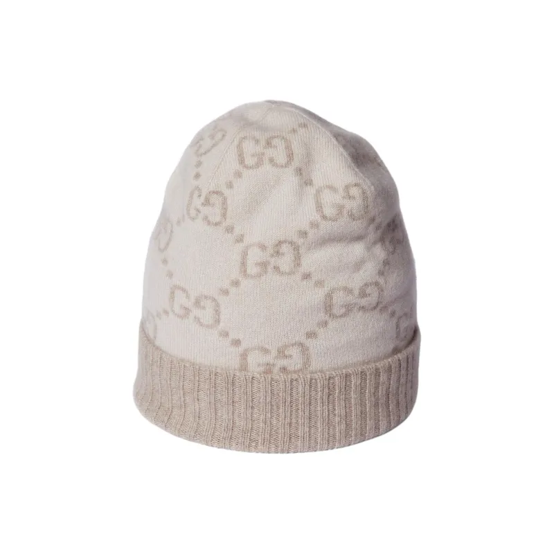 GUCCI Cashmere Beanies Women's Ecru-0