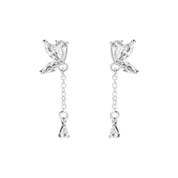AAJF S999 Fine Silver Stud Earrings Women's