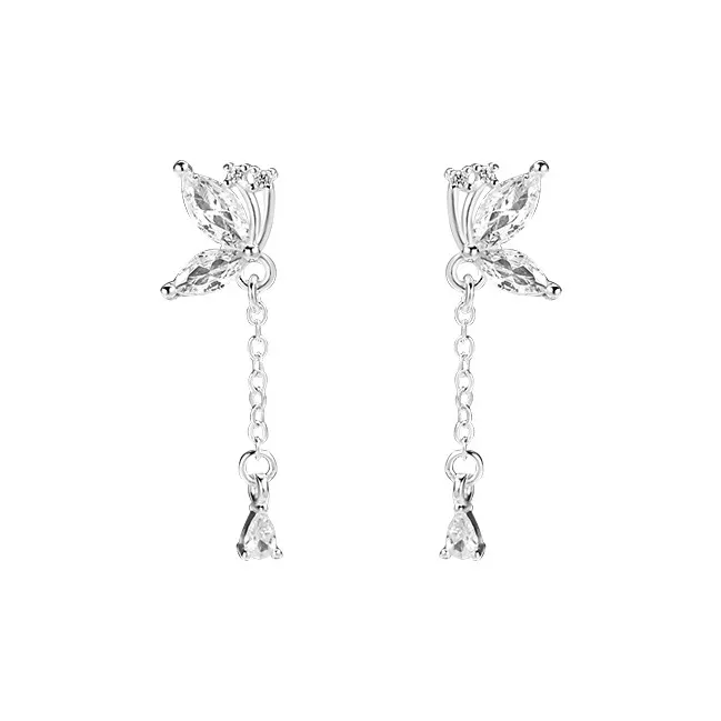 AAJF S999 Fine Silver Stud Earrings Women's-0