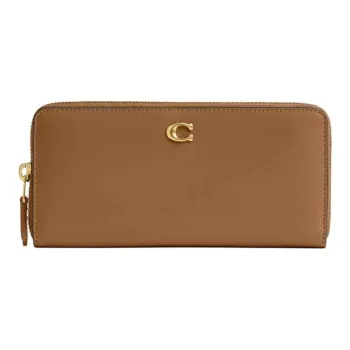 COACH Calfskin Wallet Small Size Women's Honey Brown