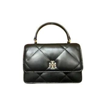 TORY BURCH Kira Cow Leather One Shoulder Crossbody Portable Wallet Mini Women's Black