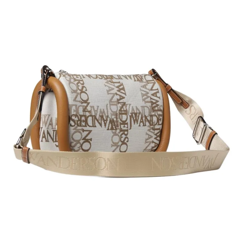 JW Anderson Cotton With Sheepskin Messenger Bag Crossbody Bag Shoulder Bag Women's Multicolor-3
