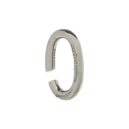 Alexander McQueen Brass Clip-On Earrings Men's Silver