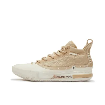 361° Joker Yokei Generation One Basketball Shoes Men Mid Top Lotus Seed White/Apricot Tea Brown
