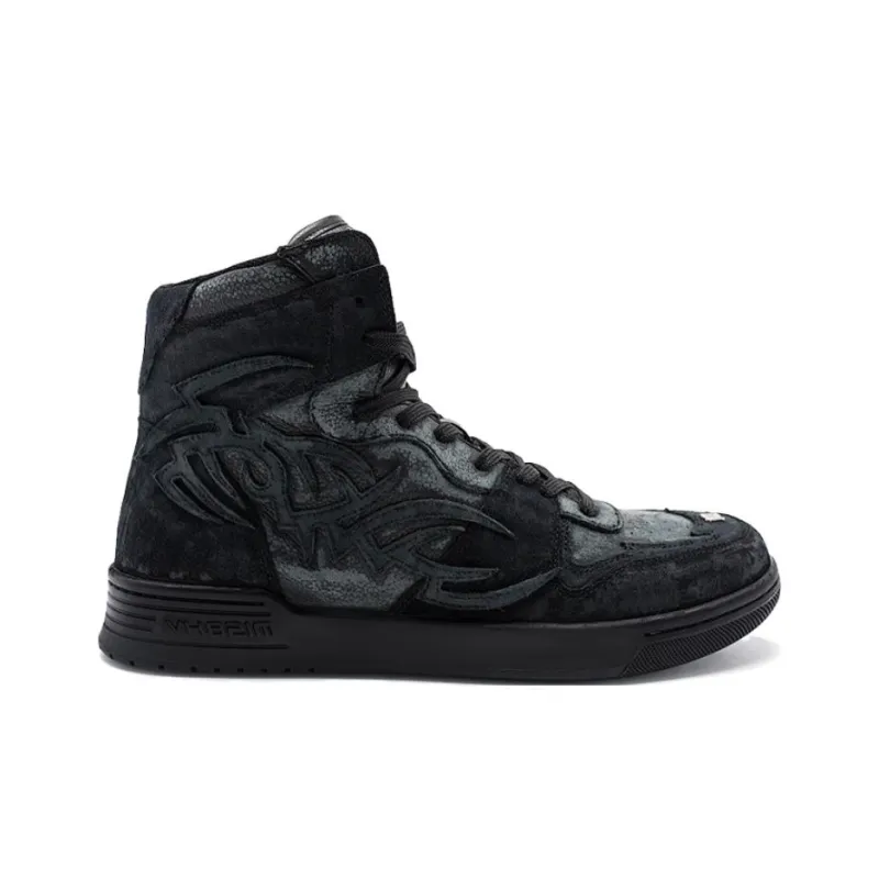 Misbhv Panelled High-top Leather Sneakers-1
