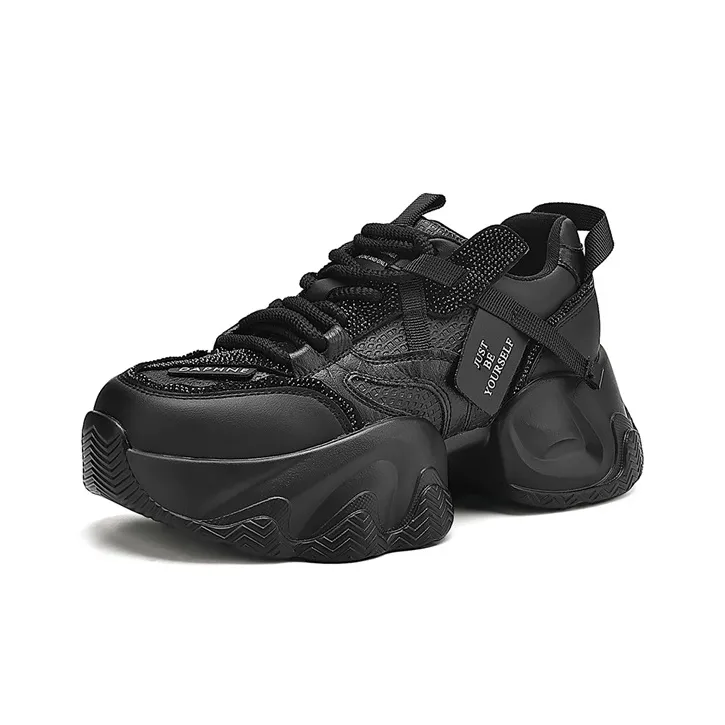 DAPHNE Warm Cushioning Height Increasing Wear-Resistant Lightweight Slip-Resistant Low-Top Chunky Sneakers Women's-1