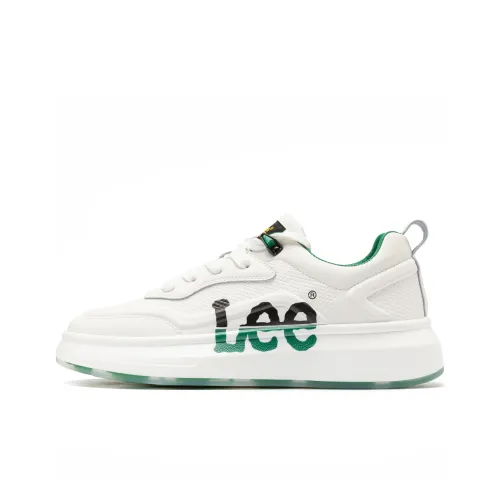 Lee Small White Shoes Cushioning Breathable Height Increasing Low-Top Skateboard Shoes Unisex