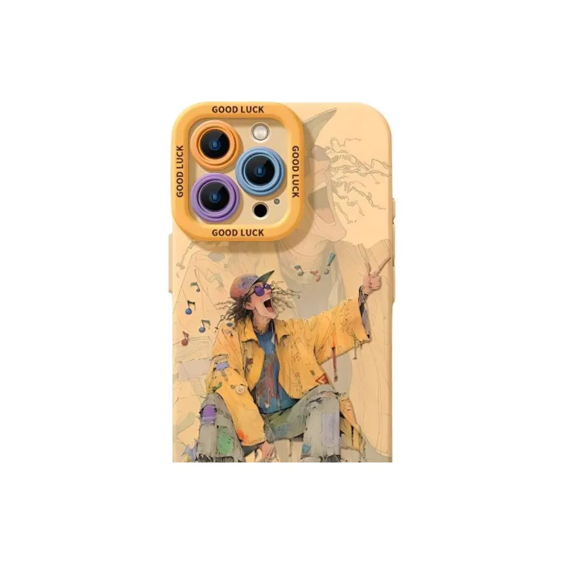 Wei Xin Silicone Material Vagabond Artist Phone Cases Compatible With IPhone 16/15 Pro Max/Apple 13/14 Pro/Max-1