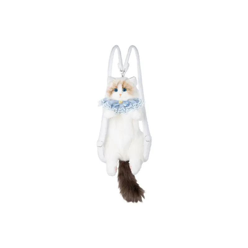 Meow In The Grass Plush Backpack Unisex Multicolor-10