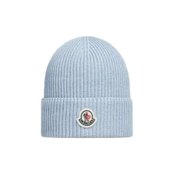 Moncler Logo Patch Knitted Beanie