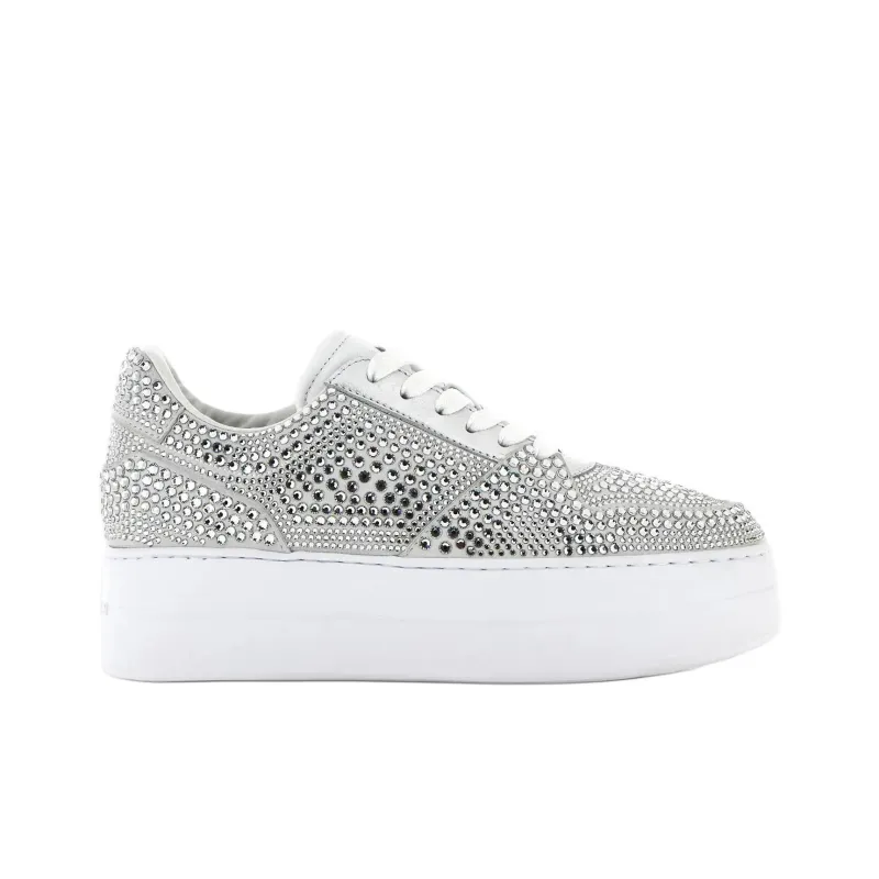 HOGAN Skyscraper Low-Top Skateboard Shoes Women's Silver-1
