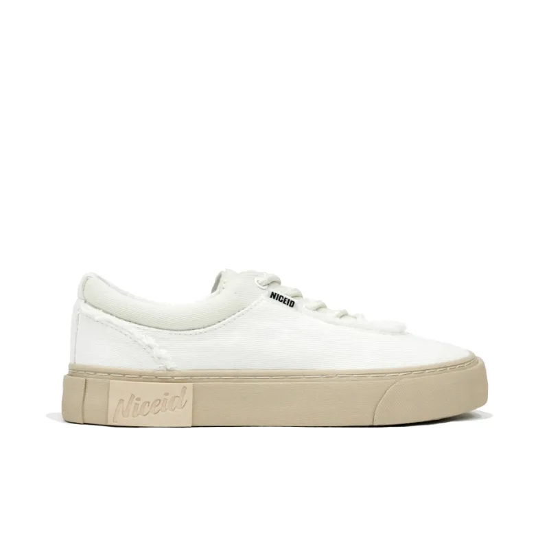 NICEID Lightweight Cushioning Low Top Canvas Shoes Unisex Ecru-1