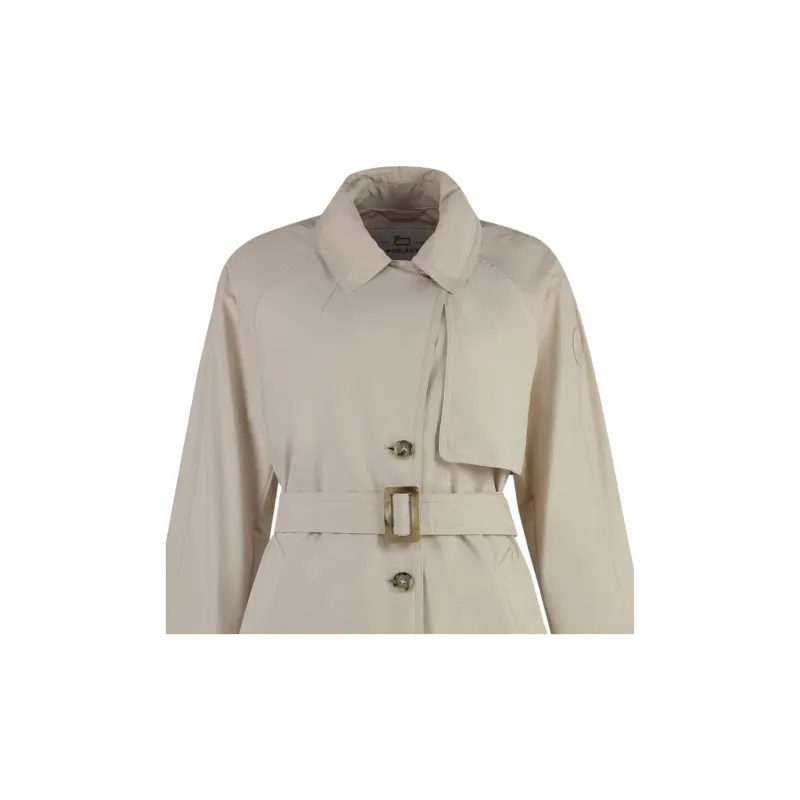 WOOLRICH Belted Button Up Trench Coat-2