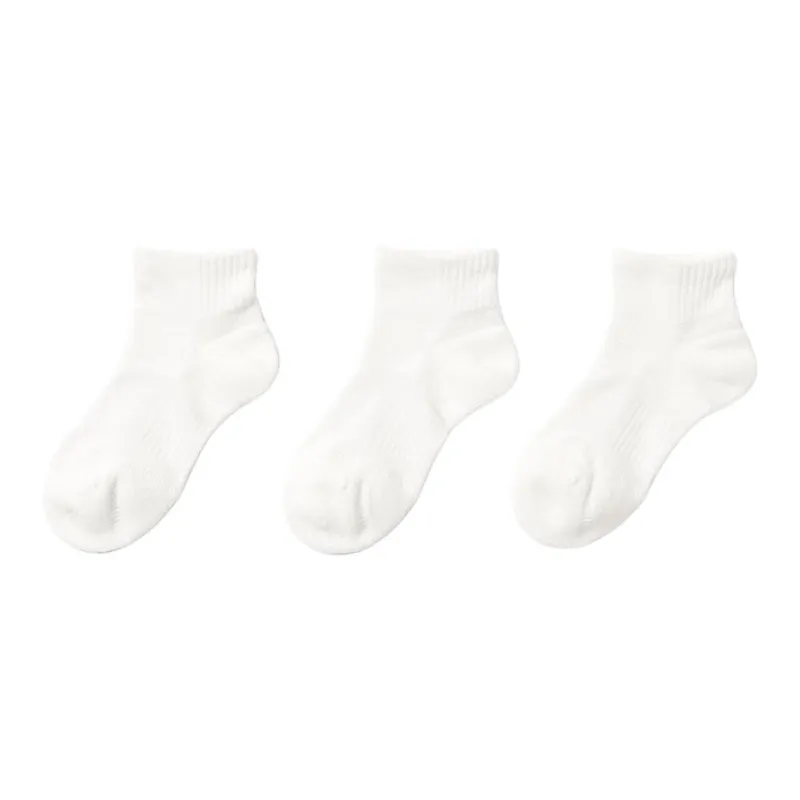 UNIQLO Mid Calf Socks Women's 3 Pack White-0