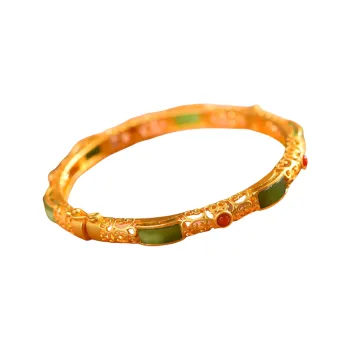 Jade Charm Yao Bangles Jasper Women's
