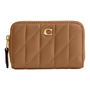 COACH Nappa Leather Wallet Small Size Women's Honey Brown