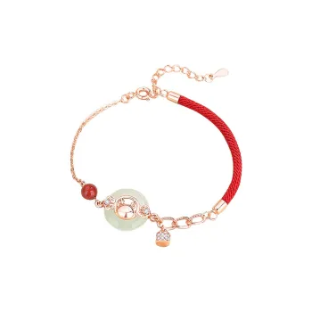 Long Fu Hetian Jade Bracelets White Jade/Pale Greenish White Jade Women's