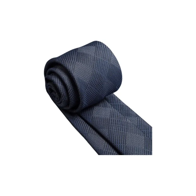 GOLDLION Mulberry Silk Ties Men's Gray Blue-3