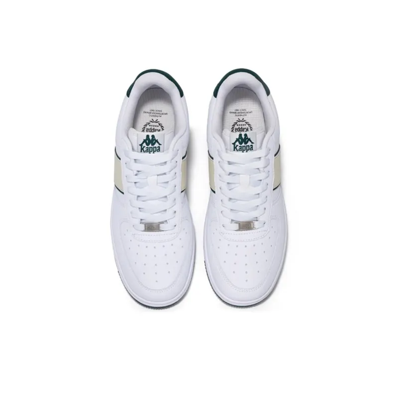 Kappa Thermal Slip Resistant Lightweight Low Top Skateboard Shoes Unisex White-3