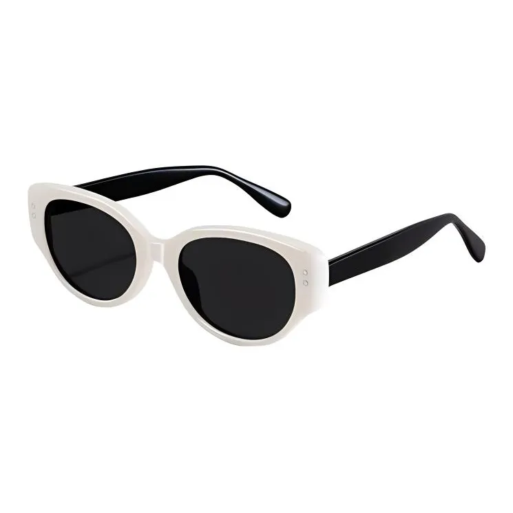 PARMU Plate Frame Cat Eye Sunglasses Unisex-2