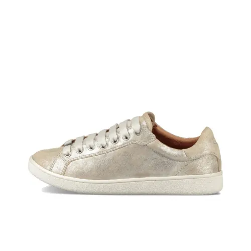 UGG Milo Stardust Low-Top Skateboard Shoes Women's White Gold